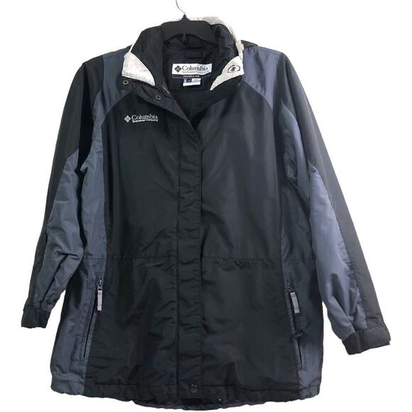 Columbia Core Interchange Black Gray Hoodie Jacket - Picture 2 of 16